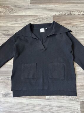 525 America Emily Sailor Collar Pullover in Black Size Medium